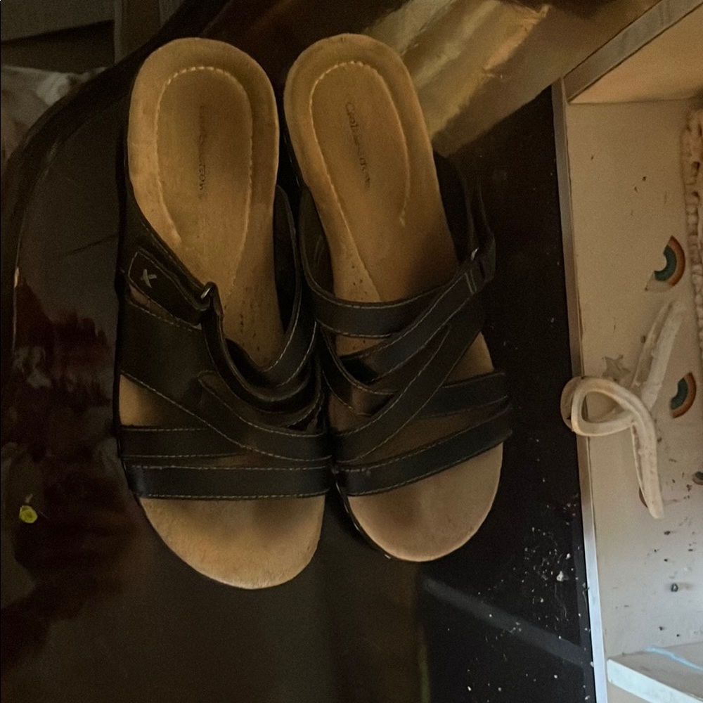 Black Women’s Slip-On Comfort Sandals